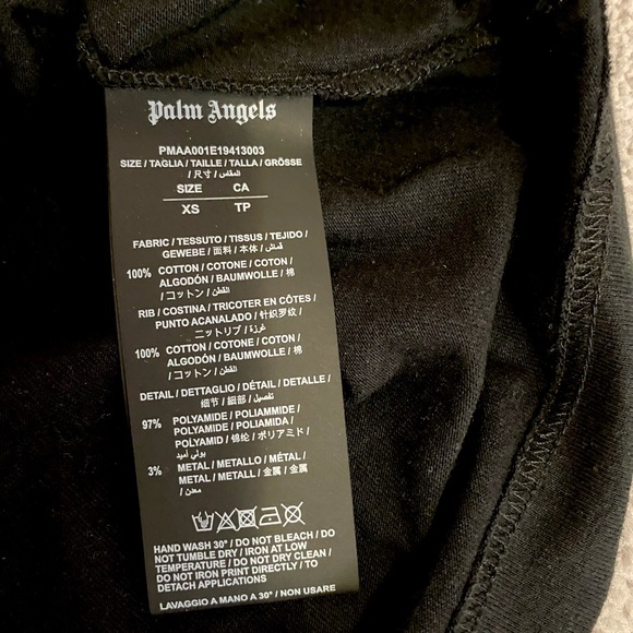 Palm Angels Black Security Tag T-Shirt - Picture 4 of 11